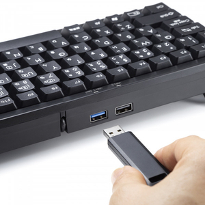 サンワサプライ USBハブ付コンパクトキーボード SKB-KG3UH3BK-イメージ2