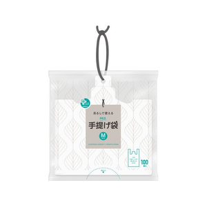 オルディ プラスプラスネオ 手提げ ひも付 M 35号 乳白 100枚 FCE276A-PP-NTPHM-100-イメージ1