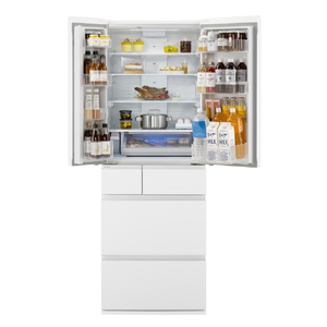 パナソニック 525L 6ドア冷蔵庫 パールホワイト NR-F53HV2-W-イメージ2