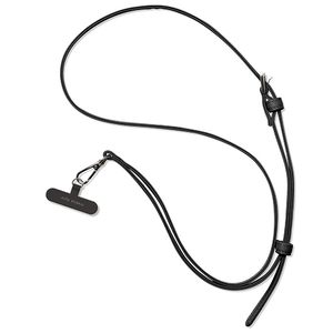 PGA ストラップホルダー付ショルダーストラップ PUレザータイプ ブラック PG-SDSTP06BK-イメージ1
