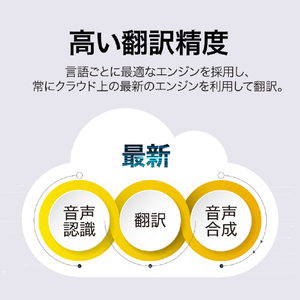 ポケトーク 翻訳機 POCKETALK S2 ビジネス グローバル通信(2年)付き ホワイト ﾎﾟｹﾄ-ｸS2BﾎﾜｲﾄSIMPTS2W-イメージ6
