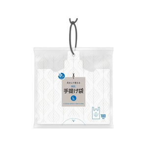 オルディ プラスプラスネオ 手提げ ひも付 L 40号 乳白 100枚 FCE277A-PP-NTPHL-100-イメージ1