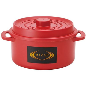 スケーター ココット風電子レンジ用鍋 RIZAP 1.6L 赤 FC565YM-MWCP2-イメージ3