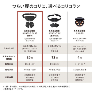 パナソニック 高周波治療器 コリコランワイド3D ブラック EW-RA561-K-イメージ12