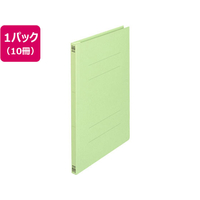 プラス 2つ折フラットファイル A4タテ グリーン 10冊 NO.025F FCA6393-79-096 NO025F