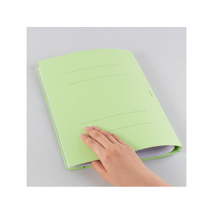 プラス 2つ折フラットファイル A4タテ グリーン 10冊 NO.025F FCA6393-79-096 NO025F-イメージ9