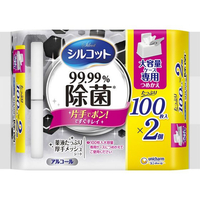 ユニ・チャーム シルコット99.99%除菌WET 替 大容量100枚×2 FCV1341-41583