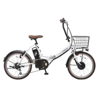 PELTECH ノーパンク 折り畳み電動アシスト自転車 20インチ 折り畳み外装6段変速 ホワイト TDN-206LN-W-8AH