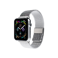 miak Apple Watch 41/40/38mm用CLIP MESH BAND シルバー SMAMAW3840SL