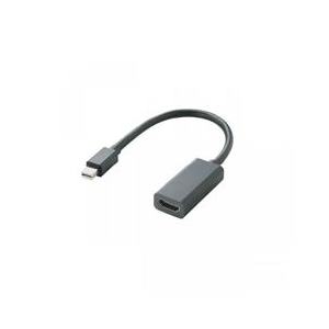 エレコム Mini DisplayPort-HDMI変換アダプタ ブラック AD-MDPHDMIBK-イメージ1
