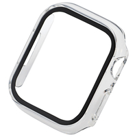 エレコム Apple Watch Series 7(41mm)用フルカバーケース プレミアムガラス 高透明/硬度10H/指紋防止/飛散防止設計/傷・汚れ防止 クリア AW21BFCGCR