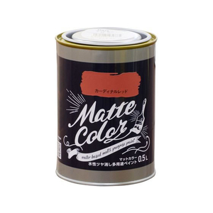 アサヒペン 水性多用途マットカラー 0.5L カーディナルレッド FC606PM-イメージ1