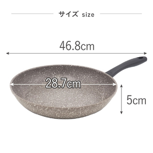藤栄 マーブルコーティングフライパン(28cm) ウルトラライトパン GY ULﾏ-ﾌﾞﾙｺ-ﾃｲﾝｸﾞﾌﾗｲﾊﾟﾝ28GY-イメージ6