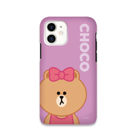 LINE FRIENDS iPhone 12 mini用DUAL GUARD BASIC[公式ライセンス品] CHOCO KCE-CSB037