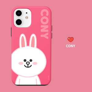 LINE FRIENDS iPhone 12 mini用DUAL GUARD BASIC[公式ライセンス品] CHOCO KCE-CSB037-イメージ12