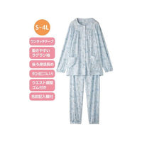 ケアファッション ワンタッチパジャマ サックス LL FCS9528-019798013