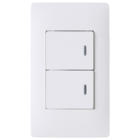 パナソニック アドバンスシリーズ埋込ほたるダブルスイッチB(片切)(プレート付) マットホワイト/P WTAP50512WP