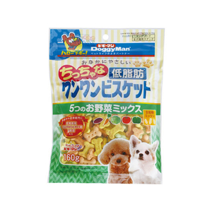 ドギーマン おなかにやさしいちっちゃな低脂肪ワンワンビスケット 5つのお野菜ミックス 160g FC79419-イメージ1