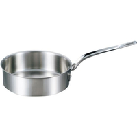 江部松商事 EBM/ビストロ 三層クラッド 浅型片手鍋 24cm 蓋無 FC323LL-4146300