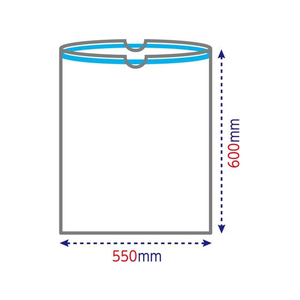 オルディ 結びひも付ポリ袋 20L 半透明 100枚入 FC026PD-DT-HN20-100-イメージ2