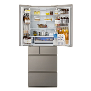 パナソニック 525L 6ドア冷蔵庫 ヘアラインシャンパン NR-F53HV2-N-イメージ2