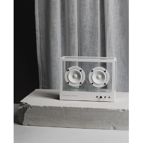 TRANSPARENT ポータブルスピーカー SMALL TRANSPARENT SPEAKER ホワイト TPS-02ﾄﾗﾝｽﾍﾟｱﾚﾝﾄｽﾋﾟ-ｶ- TRANSPARENT