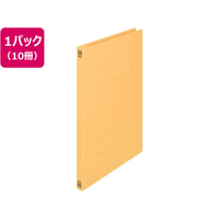 プラス 2つ折フラットファイル A4タテ イエロー 10冊 NO.025F FCA6394-79-097 NO025F
