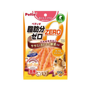 ペティオ おいしくスリム脂肪ゼロ ダブルスティック ササミとおいも&根菜入り 100g ｼﾎﾞｳｾﾞﾛﾀﾞﾌﾞﾙｻｻﾐｵｲﾓ100G-イメージ1