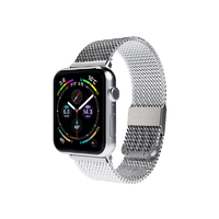 miak Apple Watch 49/46/45/44/42mm用CLIP MESH BAND シルバー SMAMA-W4244SL