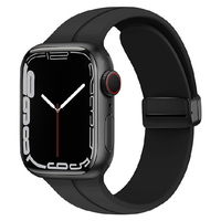 GAACAL Apple Watch Series 1-8/SE1-2 [38/40/41mm]用マグネット式シリコンバンド ブラック W00302BKA