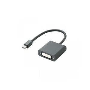 エレコム Mini DisplayPort-DVI変換アダプタ ブラック AD-MDPDVIBK-イメージ1
