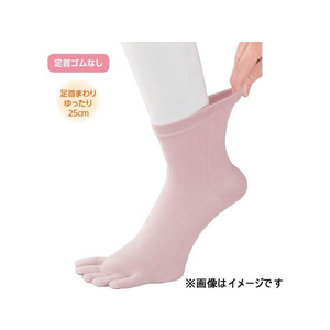 ケアファッション しめつけ解消5本指ソックス(婦人) ベージュ 22～24cm FCP5227-08928711-イメージ2