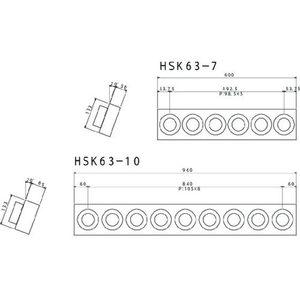 トラスコ中山 TRUSCO ツーリングフレーム HSK63A BT40 NT40兼用 6個収納 FC645GZ-1146113-イメージ6