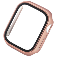 エレコム Apple Watch Series 7(41mm)用フルカバーケース プレミアムガラス 高透明/硬度10H/指紋防止/飛散防止設計/傷・汚れ防止 ゴールド AW-21BFCGGD