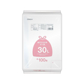 オルディ 結びひも付ポリ袋 30L 半透明 100枚入 FC027PD-DT-HN30-100