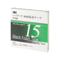 3M ハイタック両面接着テープ 9708 15mmX10m 黒 1巻=1箱 9708 FC698XS-4753712