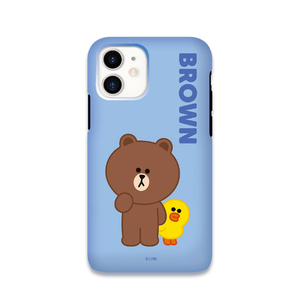 LINE FRIENDS iPhone 12 mini用DUAL GUARD BASIC[公式ライセンス品] BROWN & SALLY KCE-CSB039-イメージ1