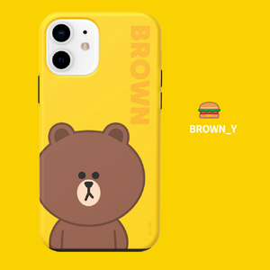 LINE FRIENDS iPhone 12 mini用DUAL GUARD BASIC[公式ライセンス品] BROWN & SALLY KCE-CSB039-イメージ10