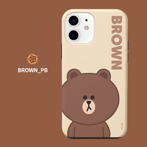 LINE FRIENDS iPhone 12 mini用DUAL GUARD BASIC[公式ライセンス品] BROWN & SALLY KCE-CSB039-イメージ9