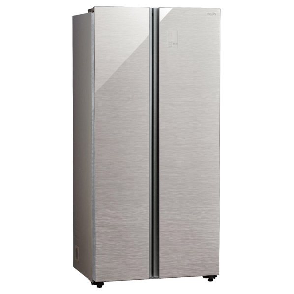 AQUA AQRSBS48K2S 475L 2ドアノンフロン冷蔵庫 パノラマオープン ヘアラインシルバー|エディオン公式通販