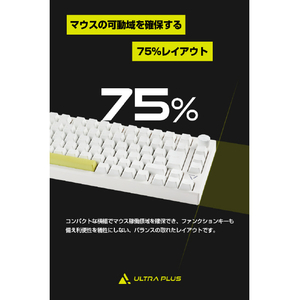 プリンストン ULTRA PLUS ガスケットマウント搭載 ゲーミングメカニカルキーボード (日本語キー) ホワイト UP-MKGA75-J/WH-イメージ13