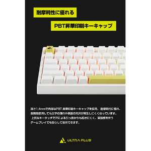 プリンストン ULTRA PLUS ガスケットマウント搭載 ゲーミングメカニカルキーボード (日本語キー) ホワイト UP-MKGA75-J/WH-イメージ15