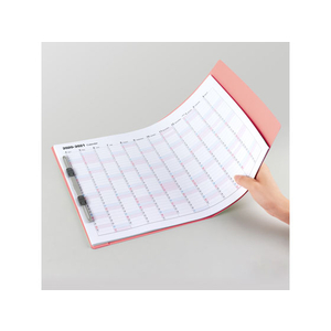 プラス 2つ折フラットファイル A4タテ ピンク 10冊 NO.025F FCA6395-79-098 NO025F-イメージ3