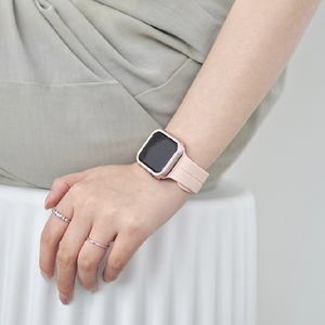 GAACAL Apple Watch Series 1-8/SE1-2 [38/40/41mm]用マグネット式シリコンバンド ピンク W00302PA-イメージ2