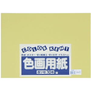 大王製紙 再生色画用紙 4ツ切 10枚 やなぎ FC251YN-イメージ1