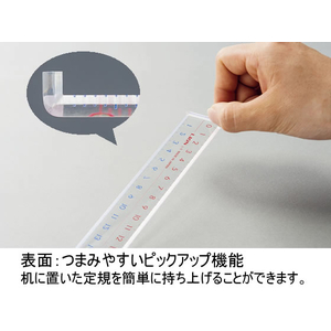 ライオン事務器 ピックアップ定規 30cm L-10 F609397-270-68-イメージ2