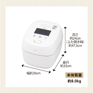 象印 圧力IH炊飯ジャー(5．5合炊き) 炎舞炊き 白 NX-AA10-WZ-イメージ11