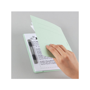 プラス 2つ折フラットファイル A4タテ ブルー 10冊 NO.045F FCA6396-79-695 NO045F-イメージ10