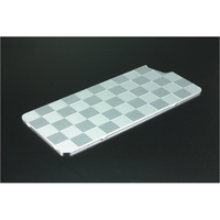 テラ アルミパネル市松 for iPhone8 / 7 / SE(第2世代)ソリッドバンパー用 シルバー 42038GI-309S