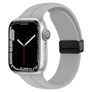 GAACAL Apple Watch Series 1-8/SE1-2 [38/40/41mm]用マグネット式シリコンバンド グレー W00302GYA-イメージ1